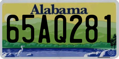 AL license plate 65AQ281