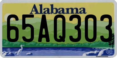 AL license plate 65AQ303