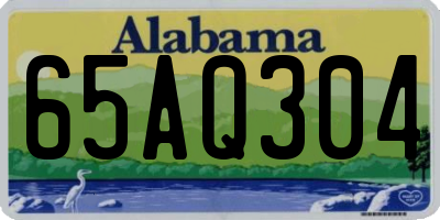 AL license plate 65AQ304