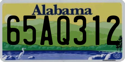 AL license plate 65AQ312