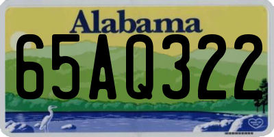 AL license plate 65AQ322