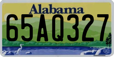 AL license plate 65AQ327