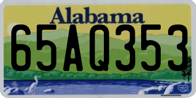 AL license plate 65AQ353