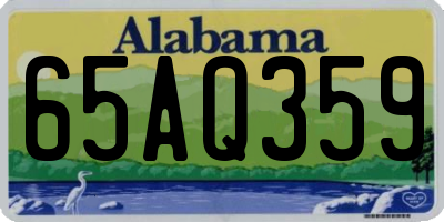 AL license plate 65AQ359
