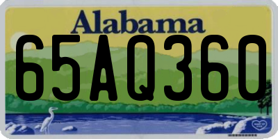 AL license plate 65AQ360