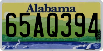 AL license plate 65AQ394