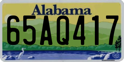 AL license plate 65AQ417