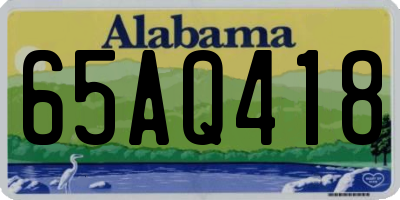 AL license plate 65AQ418