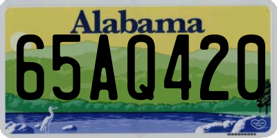 AL license plate 65AQ420