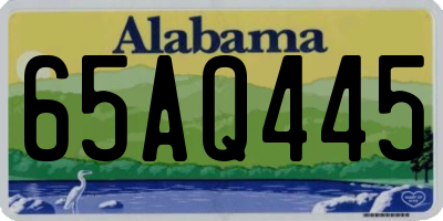 AL license plate 65AQ445