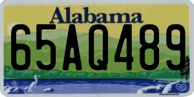 AL license plate 65AQ489