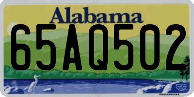 AL license plate 65AQ502