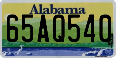 AL license plate 65AQ540