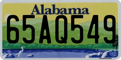 AL license plate 65AQ549