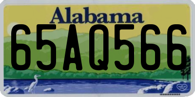 AL license plate 65AQ566