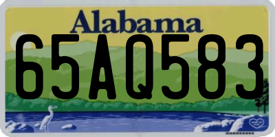 AL license plate 65AQ583