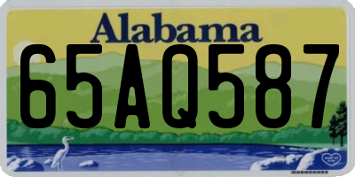 AL license plate 65AQ587