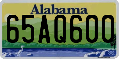 AL license plate 65AQ600