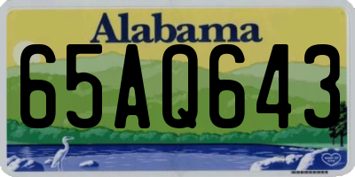 AL license plate 65AQ643