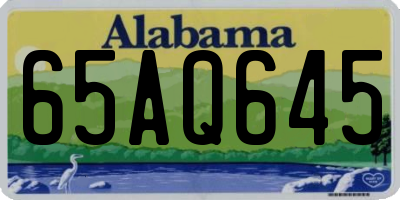 AL license plate 65AQ645