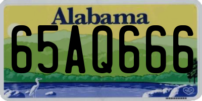 AL license plate 65AQ666
