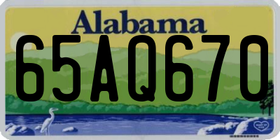 AL license plate 65AQ670