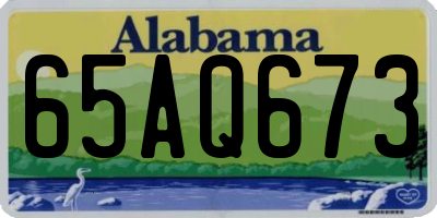 AL license plate 65AQ673