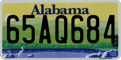 AL license plate 65AQ684