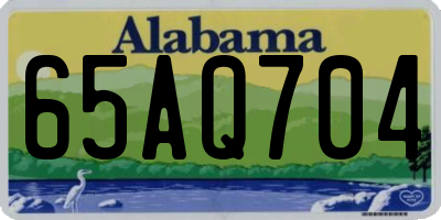 AL license plate 65AQ704