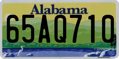 AL license plate 65AQ710