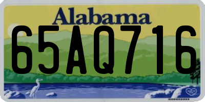 AL license plate 65AQ716