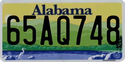 AL license plate 65AQ748