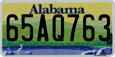 AL license plate 65AQ763