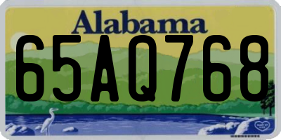 AL license plate 65AQ768