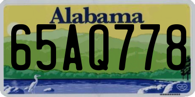 AL license plate 65AQ778