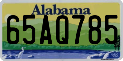 AL license plate 65AQ785