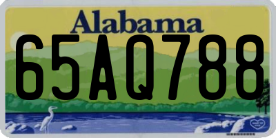 AL license plate 65AQ788