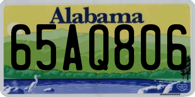 AL license plate 65AQ806