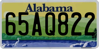 AL license plate 65AQ822