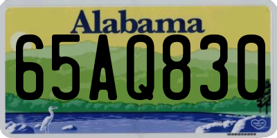 AL license plate 65AQ830