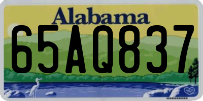 AL license plate 65AQ837