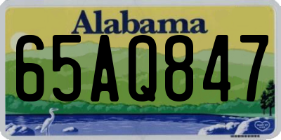AL license plate 65AQ847