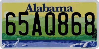 AL license plate 65AQ868