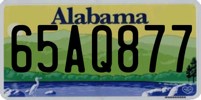 AL license plate 65AQ877