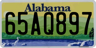 AL license plate 65AQ897