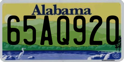 AL license plate 65AQ920