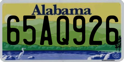 AL license plate 65AQ926