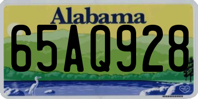 AL license plate 65AQ928