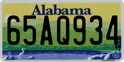 AL license plate 65AQ934
