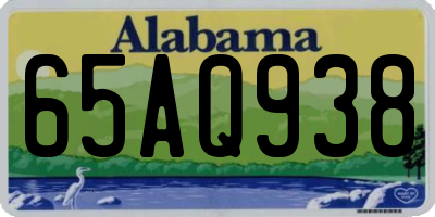 AL license plate 65AQ938